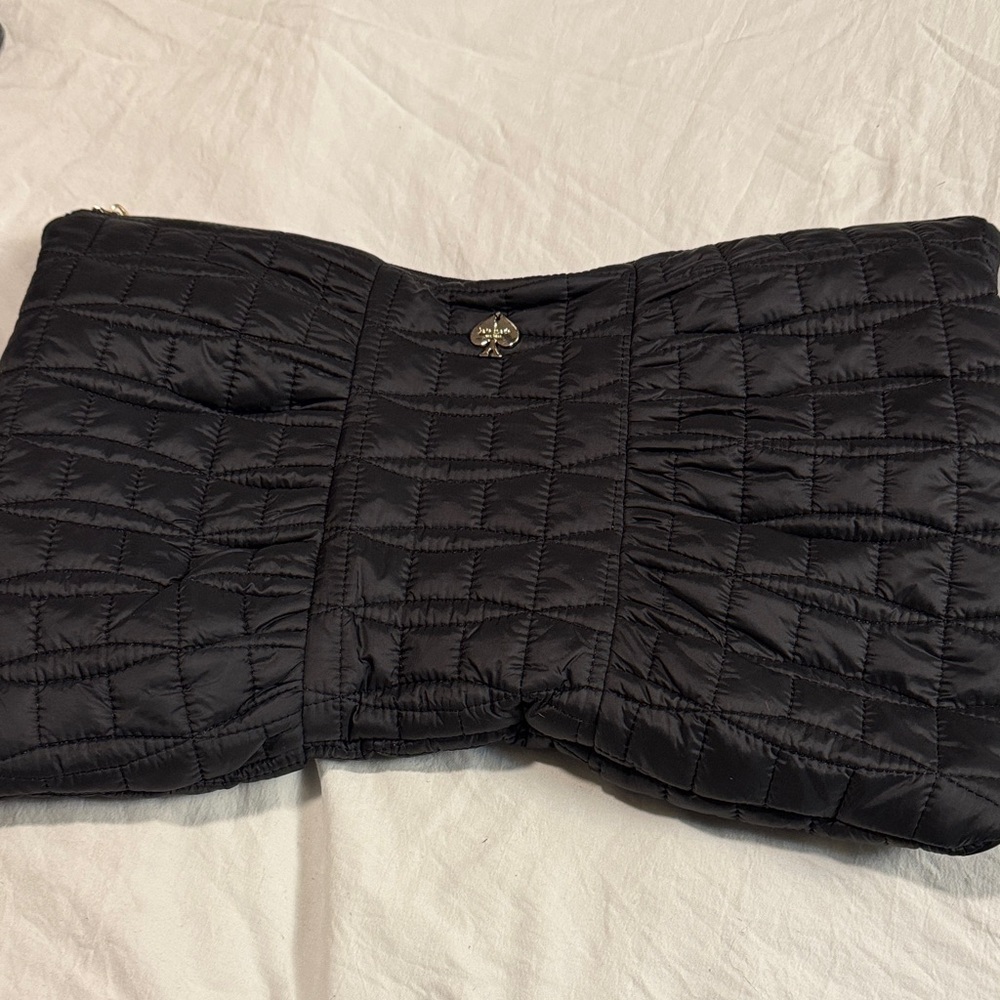 Kate Spade Gray Quilted Clutch